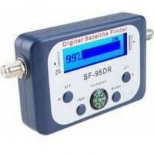 Pointeur Satellite Num&eacute;rique/Satfinder Parabole D&eacute;tecteur Localisateur de Signal avec Boussole Buzzer Noir