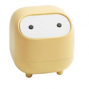Aougo - Petite poubelle, jolie poubelle de bureau Ninja avec couvercle, poubelle de voiture avec couvercle, poubelle domestique, poubelle de bureau