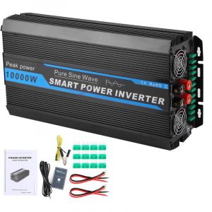 Gistuch - Transformateur de convertisseur de puissance de voiture 10000W Onduleur de tension à onde sinusodale pure 12V à 220V240V
