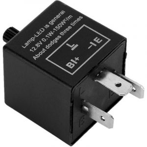centrale clignotant led,Relais clignotant &pound; 12V 3 broches r&uml;glable LED Light clignotant clignotant relais Fix relais &uml;lectronique replacement pour