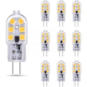 G4 LED 2W 12V AC/DC Blanc Froid 6000K pour Hotte Aspirante, 200lm, quivalent Ampoule Halog&egrave;ne G4 10W 20W, non dimmable, Bi-pin LED G4 12V pour