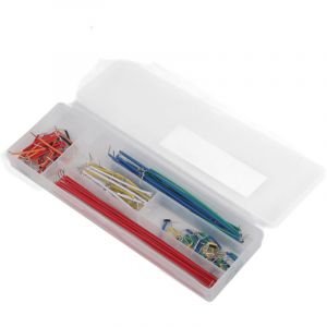 Kit de 140 fils de connexion pour plaque d'essai, 14 longueurs assorties, avec bo&icirc;te de rangement