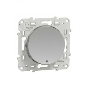 Odace, poussoir lumineux Alu, 10 a, à vis, led bleu 0,15 mA localisation (S530276)