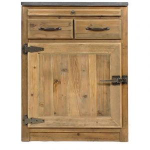 Meuble bas de cuisine 2 tiroirs, 1 porte - Champêtre
