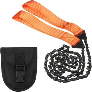 Largeight - Scie à Main à Chaîne, Tronçonneuse de Survie, Tronçonneuse de Poche, Scie à Chaîne de Survie, Tronçonneuse Manuelle, Pocket Chainsaw,