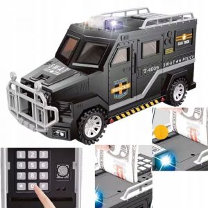 Tirelire Coffre-fort pour enfants avec Code Code Police Car MIX