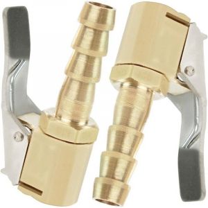 2 Pices Embout de Gonflage,Embout Gonflage Pneu Voiture,Embout Gonfleur avec Clip,Gonflage Valve Clip Pince Connecteur Adaptateur,pour Valves de