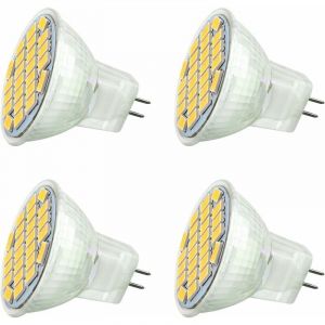 MR11 GU4 12V LED 3W Blanc Froid 6000K, 350LM, 120&deg; 35mm MR11 30W Halog&egrave;ne &Eacute;quivalent, AC DC 24V 12V Spot LED Encastrable GU4 pour Meuble Cuisine