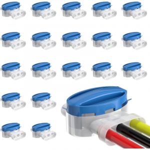 Shining House - 20 Pieces connecteurs de c&acirc;ble robot tondeuse, connecteur electrique etanche Remplis des R&eacute;sines pour &Eacute;tendre ou R&eacute;parer cable