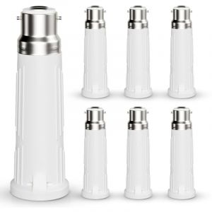 B22 vers E27 Convertisseur de Douille, Adaptateur Ba&iuml;onnette 9CM extension pour ampoule LED E27, Max 200W 250V, R&eacute;sistant &agrave; la Chaleur 180℃, Lot de 6