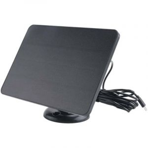 Chargeur de Panneau Solaire &Eacute;Tanche 10 W pour Cam&eacute;Ra S&eacute;Curit&eacute; &agrave; Domicile Aliment&eacute; par Cellules Solaires avec C&acirc;ble Charge, Noir