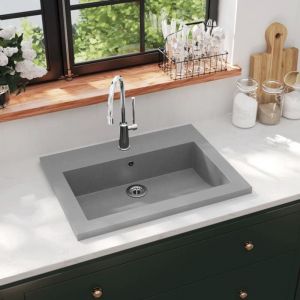 Maisonchic - Lavabo, Vasque en granit 600 x 450 x 120 mm Gris FR824562 design in