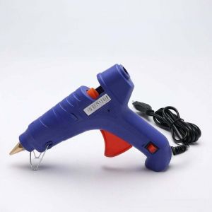 Pistolet &agrave; colle thermofusible de distribution de qualit&eacute; industrielle, pistolet &agrave; colle chauffant rapide et s&ucirc;r, 17.514 cm, bleu