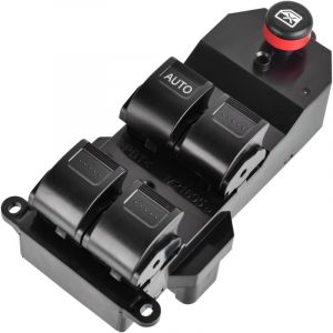 Interrupteur principal de l&egrave;ve-vitre &eacute;lectrique c&ocirc;t&eacute; conducteur pour Honda Civic 2001-2005 et Honda CR-V 2002-2006. Remplace la pi&egrave;ce d'origine n&deg;