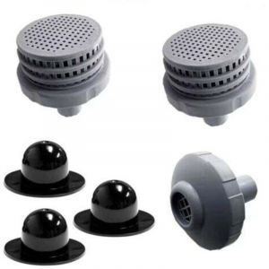 Intex Petit filtre pour piscine &ndash; Lot de 2, accessoires de piscine, support de tuyau, filtre &agrave; bouchon de valve murale de piscine