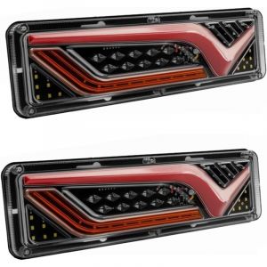 2 pièces 12V-24V LED camion feu arrière feux arrière clignotant frein marche arrière Signal lampe remorque camion Bus camping-car caravane RV tracteur