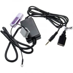 Vhbw - Câble adaptateur aux usb pour radio de voiture compatible avec Audi bns 5.0, Chorus 2+/3, Concert 2+/3, Navigation Plus 3, rns-e