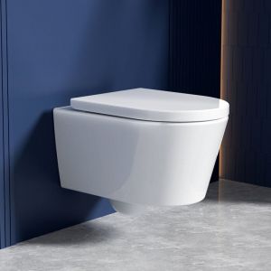 Wc suspendu sans bordure de vidange, cuvette de toilette et chasse d'eau silencieuse, cuvette de toilette et siège de wc avec mécanisme d'abaissement