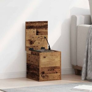 Bo&icirc;te de Rangement avec stockage-Coffre de rangement Bois ancien 30 x 35 x 35 cm 215208