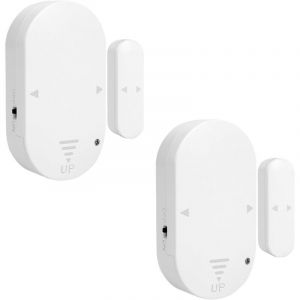 Alarme porte et fen&ecirc;tre, lot de 2 d&eacute;tecteurs de bris de glace &agrave; vibrations, sir&egrave;ne puissante de 130 dB, d&eacute;tecteurs de porte et fen&ecirc;tre, alarme