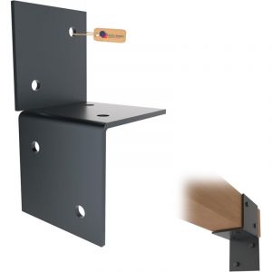 GeZu Impex Support Mural Pergola 71x71mm Rev&ecirc;tement en Poudre Anthracite Support Mural pour Pergola Connecteur de Poteau en Bois, Support Mural Plat