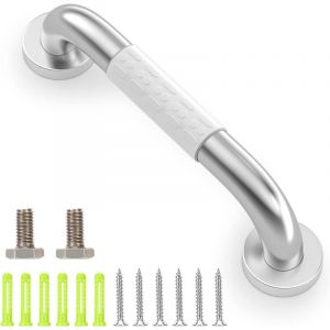 Barre D'appui WC, Acier Inox Maintien Poignée Douche, Barre de Maintien Douche Pour Salle de Bain WC 30cm pour Personnes