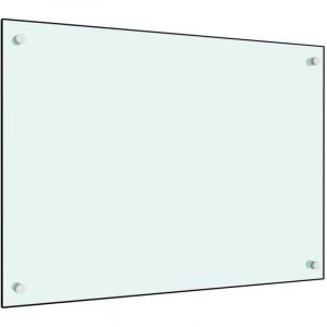 Bonnevie - Crédence Cuisine Fond de hotte - Dosseret de cuisine Blanc 70 x 50 cm Verre trempé BV341298 - Blanc