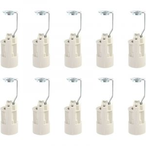 Culot pour ampoule E14 Douilles de Lampe E14 R&eacute;glables Convertisseur Douilles E14 Douille &agrave; Ba&iuml;onnette Support de Lampe &agrave; Bougie pour ampoule LED 10