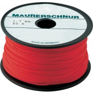 Overmann - Cordeaux macon pe 1,0mm 100m rouge