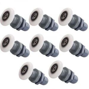 8 Pi&egrave;ces Rouleau Roulette Roue Pour Porte De Douche, Roulette De Douche 23mm, Roulettes Coulissantes Porte, Single Porte Douche Coureurs, Fur Portes