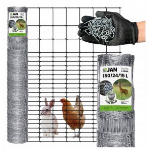 Cl&ocirc;ture en grillage forestier, hauteur 150/24/15 L, 50 m, &eacute;paisseur gratuite pour poules Li&egrave;vre