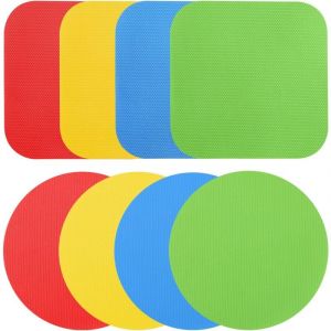 Lot de 8 coussinets de préhension en caoutchouc pour bocaux, multifonctions, pour ouvrir les bocaux, dessous de verre de cuisine, pour personnes