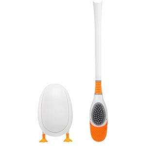 Brosse Toilettes WC, Brosse WC Silicone, Brosse Toilette et Supports, Brosse WC Suspendu, Balai WC Montage Mural/au Sol, Support &agrave; S&eacute;chage Rapide,