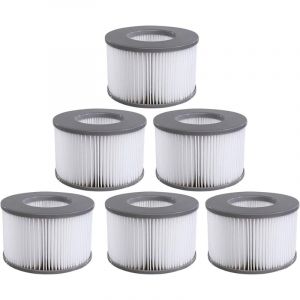 Filtre Mspa, filtre de remplacement pour piscine gonflable Whirlpool, filtre de baignoire (6 pi&egrave;ces)