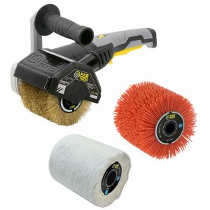 R&eacute;novateur ext&eacute;rieur 1300W rex 120D avec 3 brosses (laiton, nylon abrasif, coton) Fartools