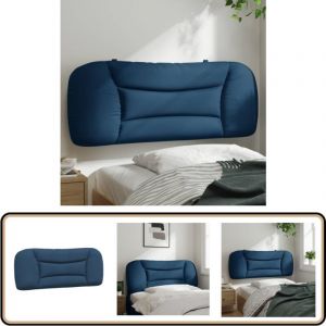 Coussin de tête de lit bleu 100 cm tissu - Coussin De Têted Lit - Tête De Lit - Oreiller De Tête - Décoration Chambre - Literie