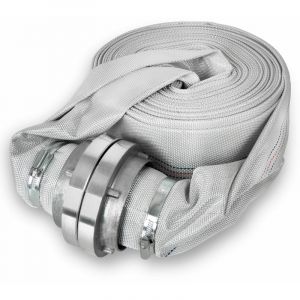 Eberth - 3' Tuyau de refoulement, Tuyau plat avec raccord Storz, longueur 20m, diam&egrave;tre 3 pouce, Tuyau dincendie, tuyau en textile, tuyau darrosage,