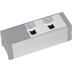 Bloc nourrice &eacute;quip&eacute; de 2 prises RJ45 cat&eacute;gorie 6 FTP avec 2 obturateurs &agrave; c&acirc;bler LEGRAND 073495