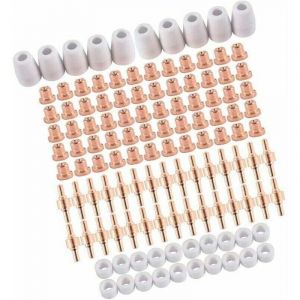 100 PCS Plasma Tip Buse &eacute;lectrode,Plasma Decoupe Electrode Tip Buse,Air Decoupe au Plasma Consommables,Decoupeur Plasma pour LG-40 PT-31 CUT40