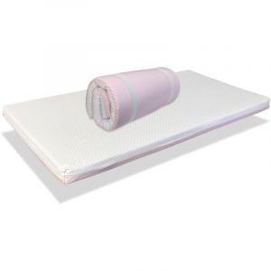 Xaluca - Matelas bebe Pliant pour lit de Voetage mimo 120X60 rose Epaisseur 5 cm - Dehoussable, lavable, Anti bacterien, facile transporter - dormalit