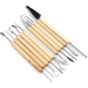 11pcs Outil de Poterie, Outils de Sculpture de Poterie en Céramique Outils de Sculpture Argile pour Artistes Débutants Professionnels - Lntyq