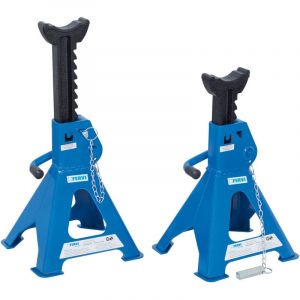 Fervi - 2 chandelles cric à crémaillère chevalets de support 3 t 0069/3