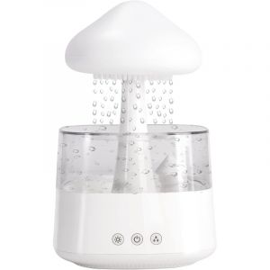 Lampe Pluie Humidificateur d'air 450 ML, Diffuseur huiles essentielles, Rain-Cloud humidificateur avec 7 lumi&egrave;res LED de Couleur, Lampe Champignon
