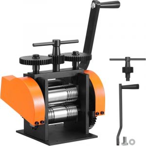 Vevor Laminoir de Bijoutier Largeur 45 mm Machine de Laminage de Bijoux Epaisseur 0-6mm Reglable Rapport d'Engrenage 1:2,4 pour Fabrication de Bijoux