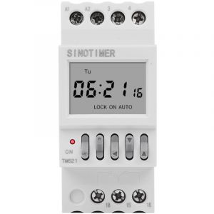 TM621 Horloge digitale modulaire 16 On 16 Off - Gris [220V]