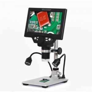Insma - Microscope numérique G1200D 12MP 7 pouces grand écran couleur grand écran lcd à Base 1-1200X continu avec lumière