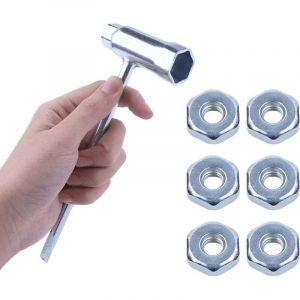 Cl&eacute; &agrave; Tron&ccedil;onneuse avec 6 Noix pour Stihl 017 018 MS170 MS180 019 020 021 023 MS230 MS250 024 025 026 028 034 MS270 et Plus, 13 &times; 19mm Tournevis