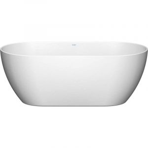 Duravit - Baignoire ilot en acrylique design pour salle de bain, vidage et trop-plein, 2 parois, 2 places - 150x75x45cm - Blanc brillant - duramuna