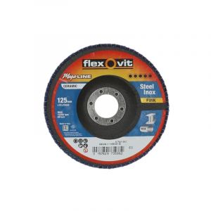 Flexovit - Disque &agrave; lamelles mega-line rose - &oslash; 125 mm - Grain 60