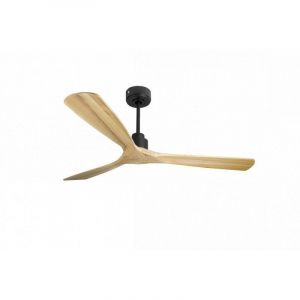 Klassfan - Tenerife de Super destratificateur et ventilateur dc 166 cm Gris basalte pales bois clair sans Lumi&egrave;re 30 &agrave; 60 m&sup2;
